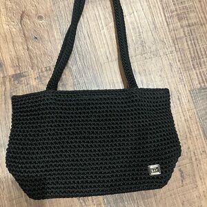 The Sak Black Knit Tote Bag